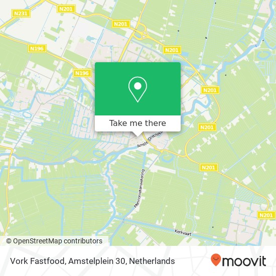 Vork Fastfood, Amstelplein 30 map