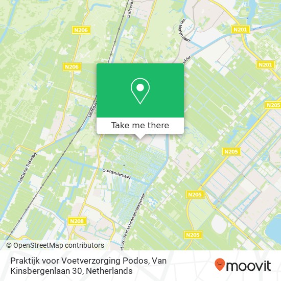 Praktijk voor Voetverzorging Podos, Van Kinsbergenlaan 30 map