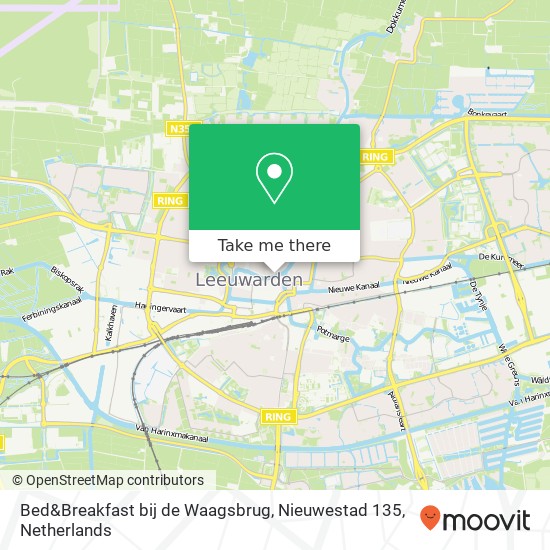 Bed&Breakfast bij de Waagsbrug, Nieuwestad 135 map