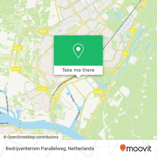 Bedrijventerrein Parallelweg map