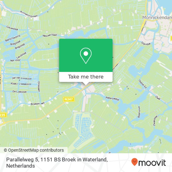 Parallelweg 5, 1151 BS Broek in Waterland map