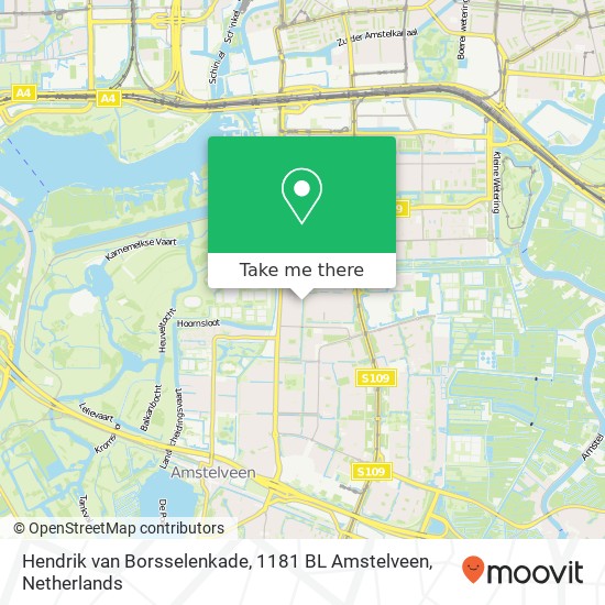 Hendrik van Borsselenkade, 1181 BL Amstelveen map