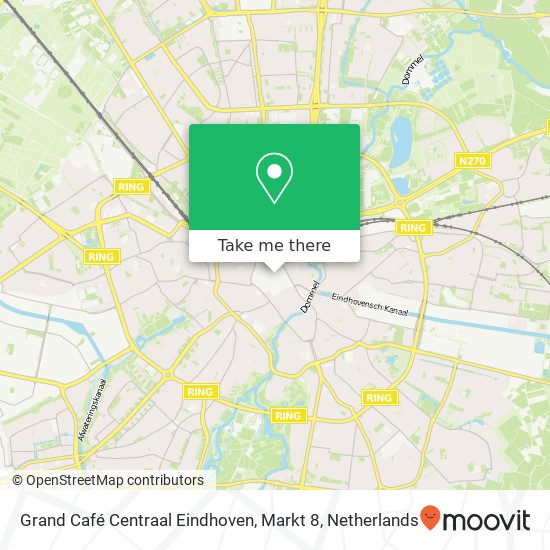 Grand Café Centraal Eindhoven, Markt 8 map