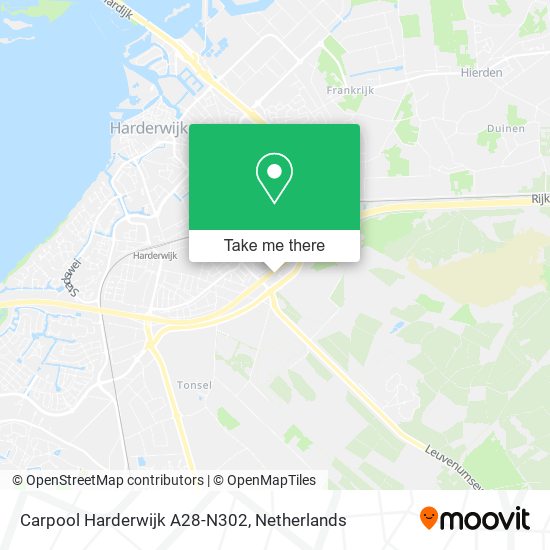 Carpool Harderwijk A28-N302 map