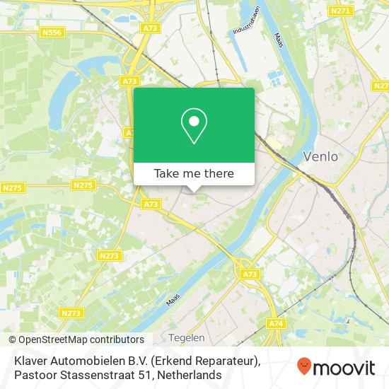 Klaver Automobielen B.V. (Erkend Reparateur), Pastoor Stassenstraat 51 map