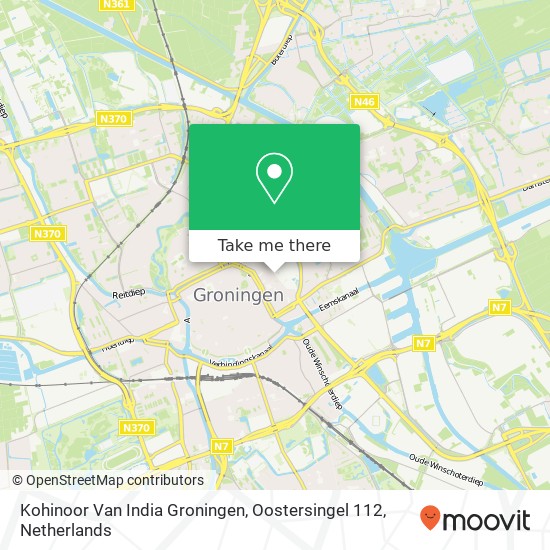 Kohinoor Van India Groningen, Oostersingel 112 map