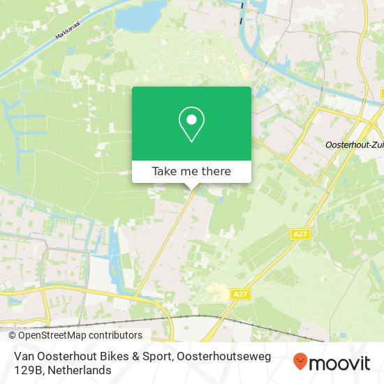 Van Oosterhout Bikes & Sport, Oosterhoutseweg 129B Karte