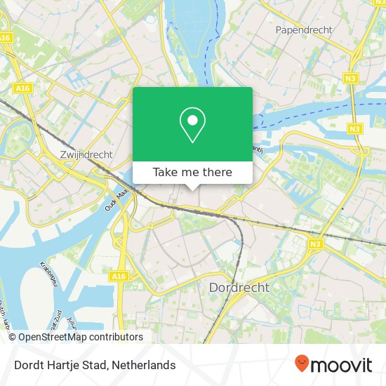 Dordt Hartje Stad map