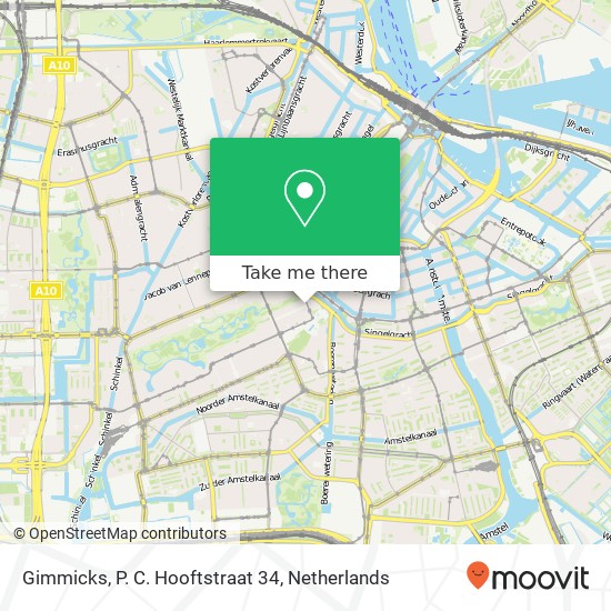 Gimmicks, P. C. Hooftstraat 34 map