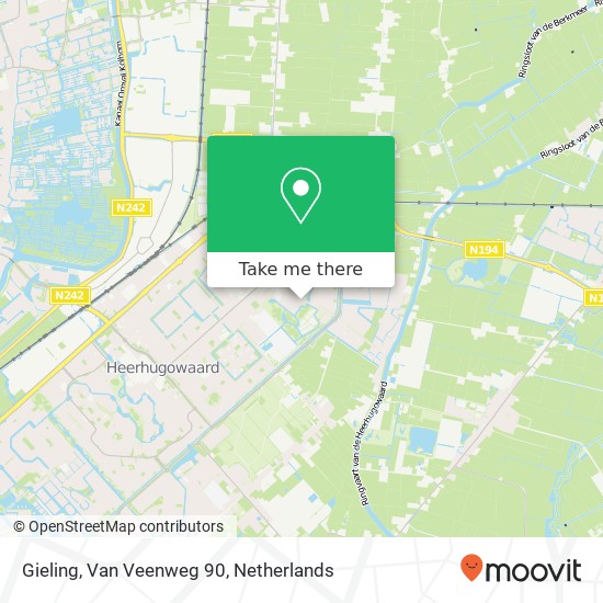 Gieling, Van Veenweg 90 Karte