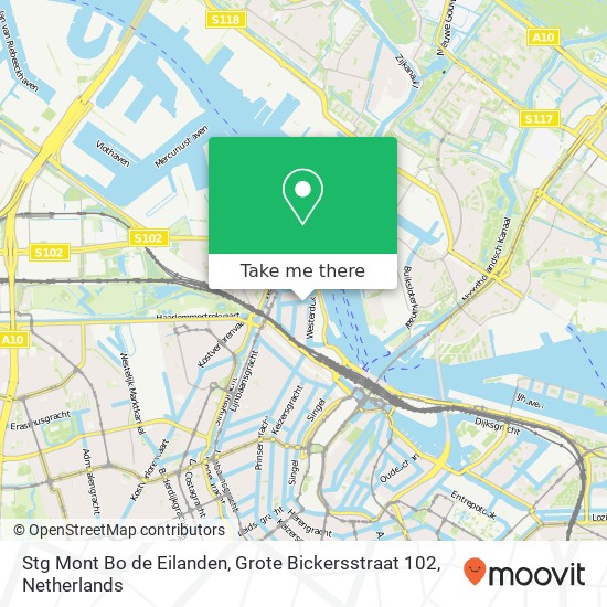 Stg Mont Bo de Eilanden, Grote Bickersstraat 102 map