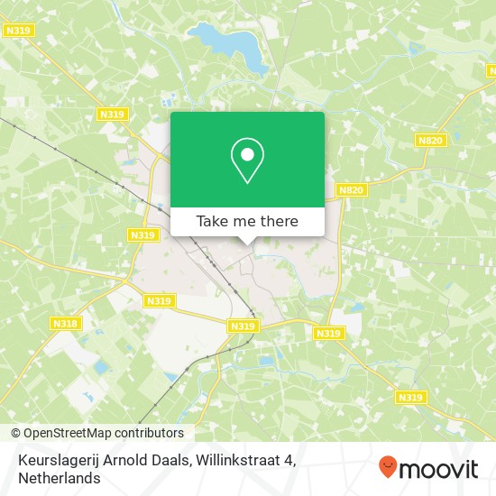 Keurslagerij Arnold Daals, Willinkstraat 4 map