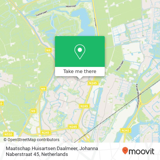 Maatschap Huisartsen Daalmeer, Johanna Naberstraat 45 map