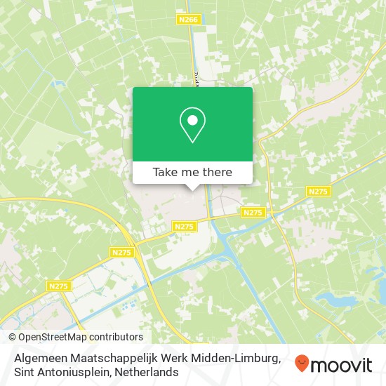 Algemeen Maatschappelijk Werk Midden-Limburg, Sint Antoniusplein Karte