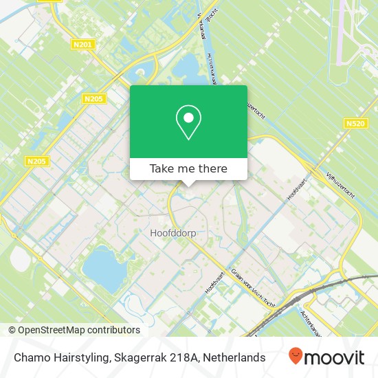 Chamo Hairstyling, Skagerrak 218A map