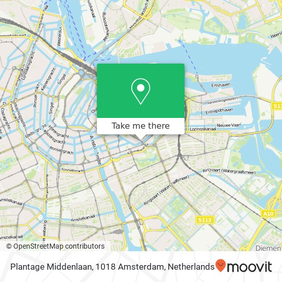 Plantage Middenlaan, 1018 Amsterdam Karte