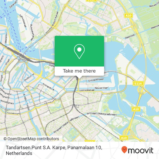 Tandartsen.Punt S.A. Karpe, Panamalaan 10 map