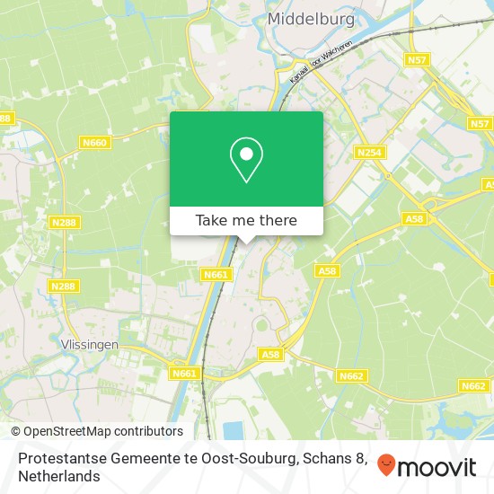 Protestantse Gemeente te Oost-Souburg, Schans 8 Karte