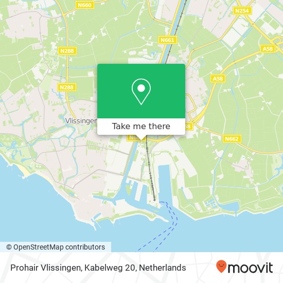 Prohair Vlissingen, Kabelweg 20 Karte