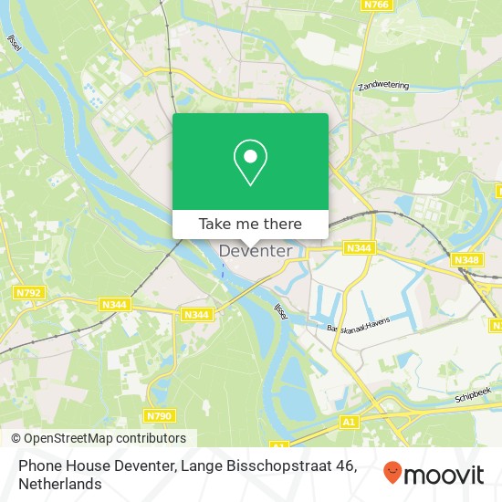 Phone House Deventer, Lange Bisschopstraat 46 Karte