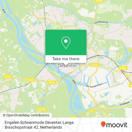 Engelen Schoenmode Deventer, Lange Bisschopstraat 42 map