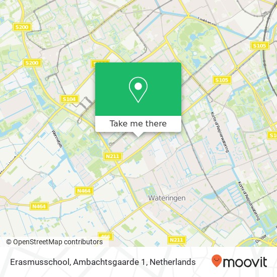 Erasmusschool, Ambachtsgaarde 1 map