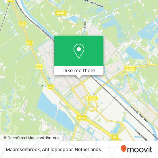 Maarssenbroek, Antilopespoor map