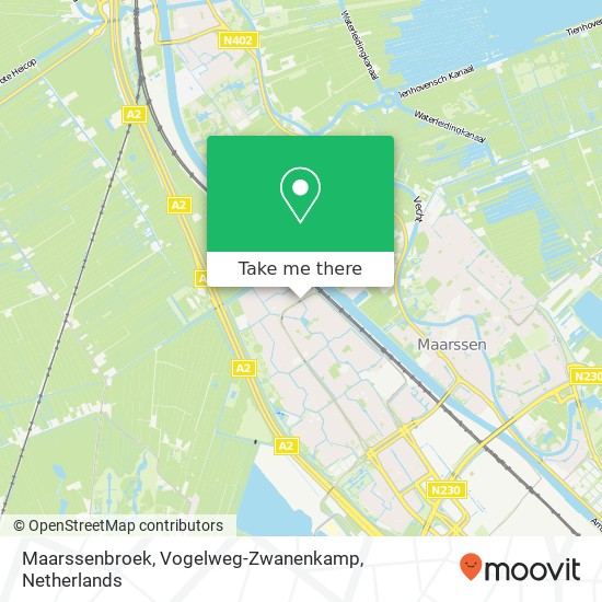 Maarssenbroek, Vogelweg-Zwanenkamp map