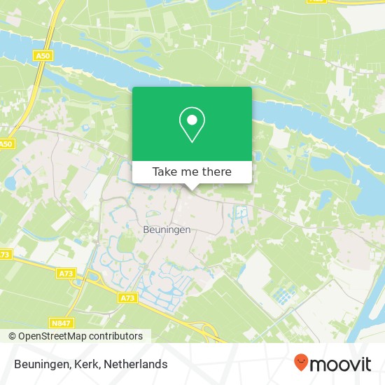 Beuningen, Kerk Karte