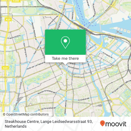 Steakhouse Centre, Lange Leidsedwarsstraat 93 map