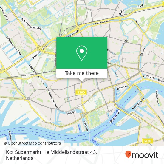 Kct Supermarkt, 1e Middellandstraat 43 Karte