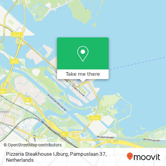 Pizzeria Steakhouse IJburg, Pampuslaan 37 map