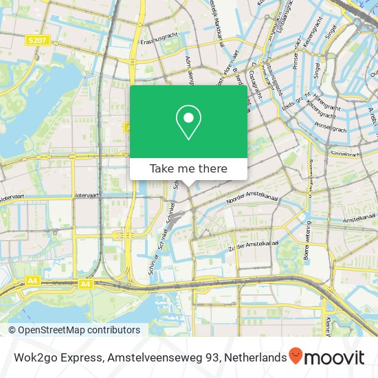 Wok2go Express, Amstelveenseweg 93 Karte