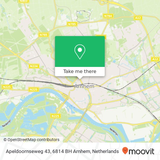 Apeldoornseweg 43, 6814 BH Arnhem Karte
