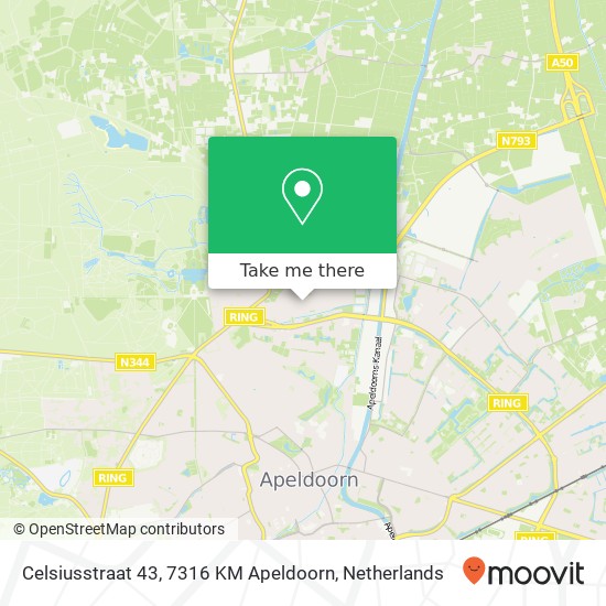 Celsiusstraat 43, 7316 KM Apeldoorn Karte