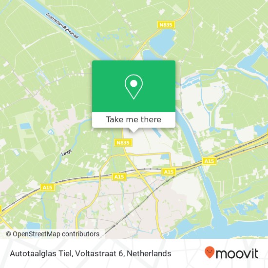 Autotaalglas Tiel, Voltastraat 6 map