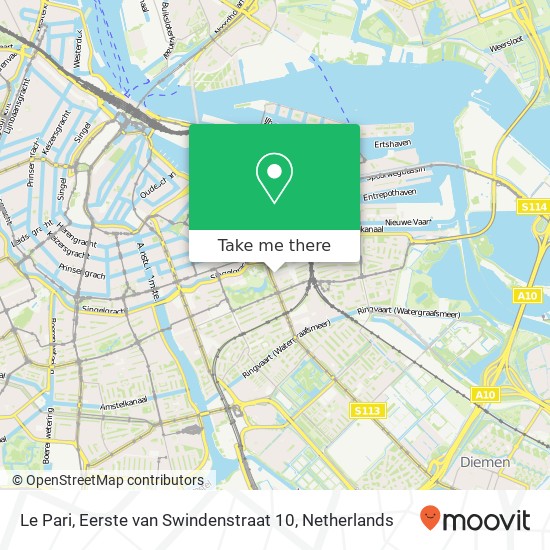 Le Pari, Eerste van Swindenstraat 10 map