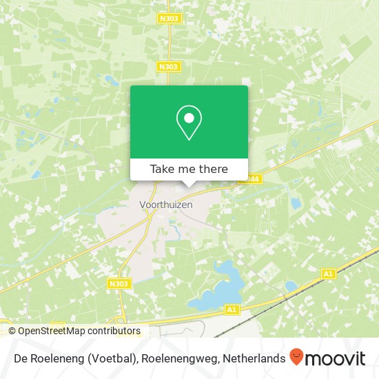 De Roeleneng (Voetbal), Roelenengweg Karte