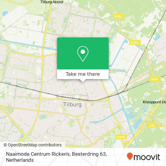 Naaimode Centrum Ricken's, Besterdring 63 map