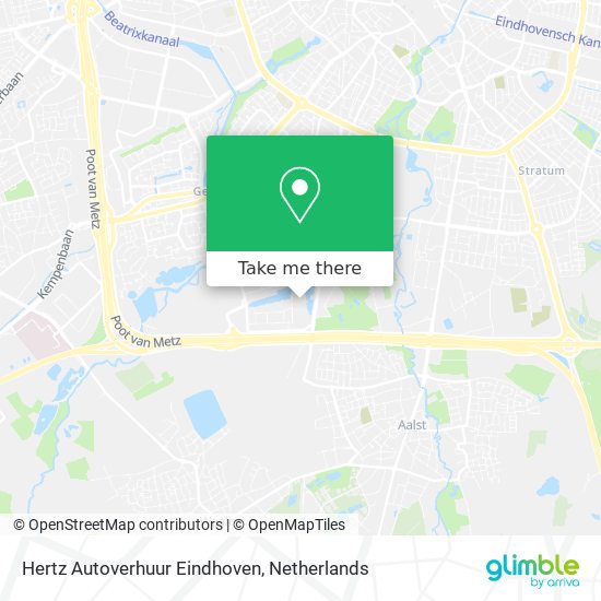 Hertz Autoverhuur Eindhoven map