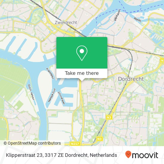 Klipperstraat 23, 3317 ZE Dordrecht map