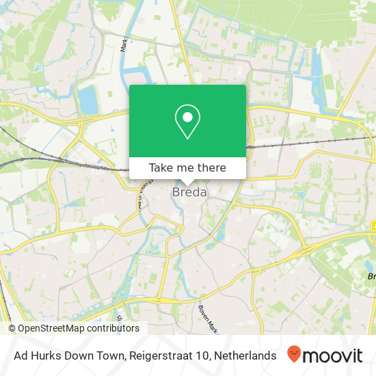 Ad Hurks Down Town, Reigerstraat 10 map