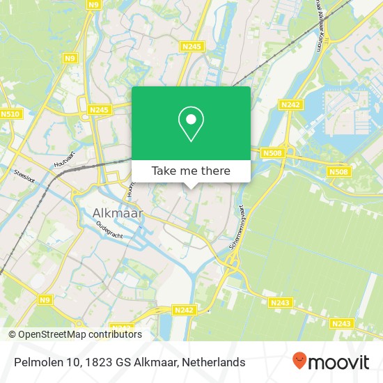 Pelmolen 10, 1823 GS Alkmaar map