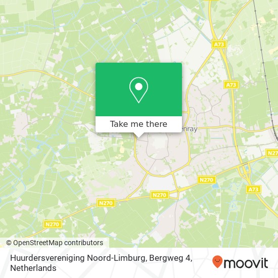 Huurdersvereniging Noord-Limburg, Bergweg 4 Karte