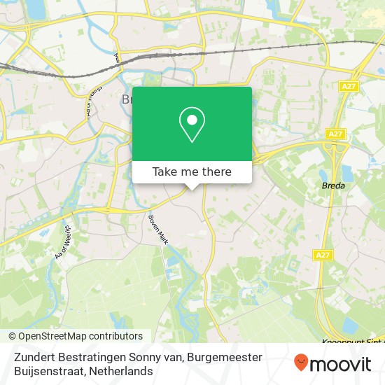 Zundert Bestratingen Sonny van, Burgemeester Buijsenstraat map