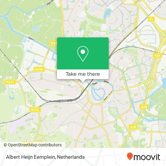 Albert Heijn Eemplein, Eemplein 65 map