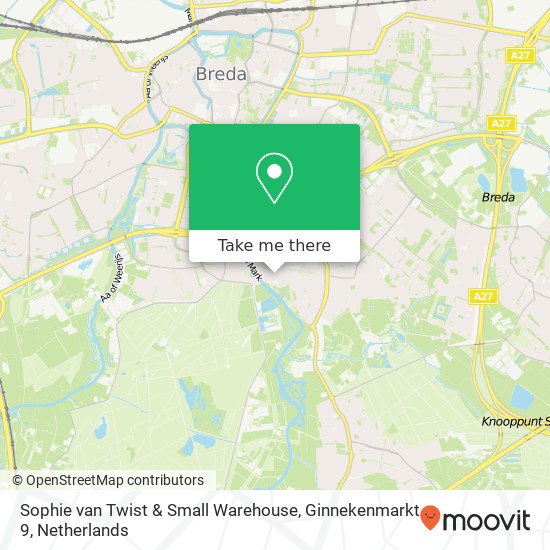 Sophie van Twist & Small Warehouse, Ginnekenmarkt 9 map