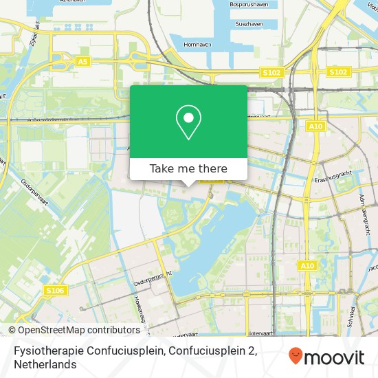 Fysiotherapie Confuciusplein, Confuciusplein 2 map