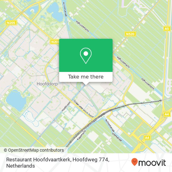 Restaurant Hoofdvaartkerk, Hoofdweg 774 Karte