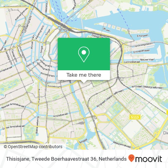 Thisisjane, Tweede Boerhaavestraat 36 Karte